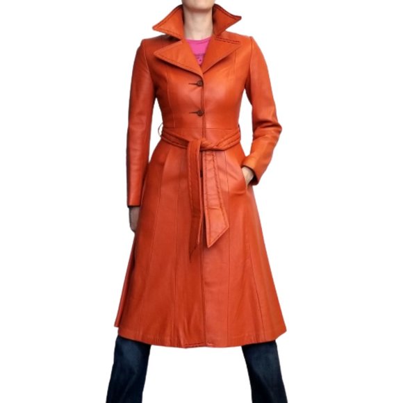 Embassy Leather Jackets & Blazers - Vintage Embassy Leather Trench Coat